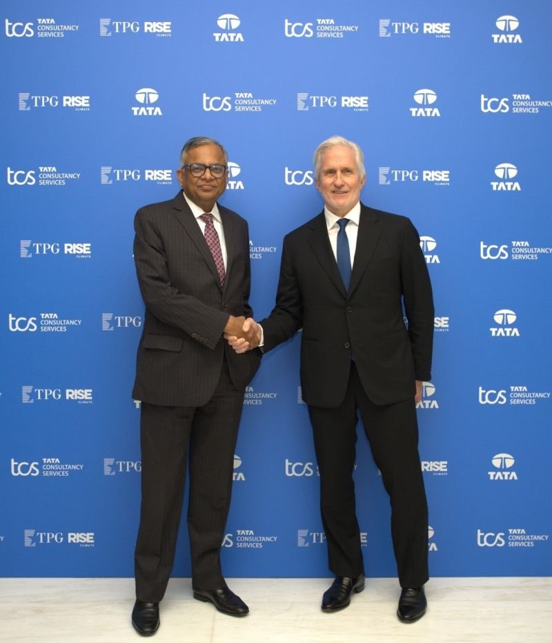 N. Chandrasekaran, Chairman, TCS with Jim Coulter, Executive Chairman of TPG and a Managing Partner of TPG Rise Climate
